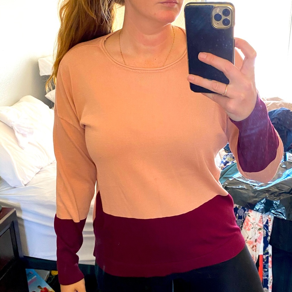 Color block sweater pullover